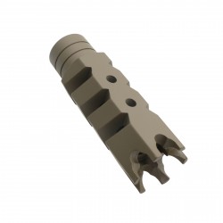 AR-15/.223/5.56 Shark Muzzle Brake 1/2x28 Pitch Thread - Cerakote FDE